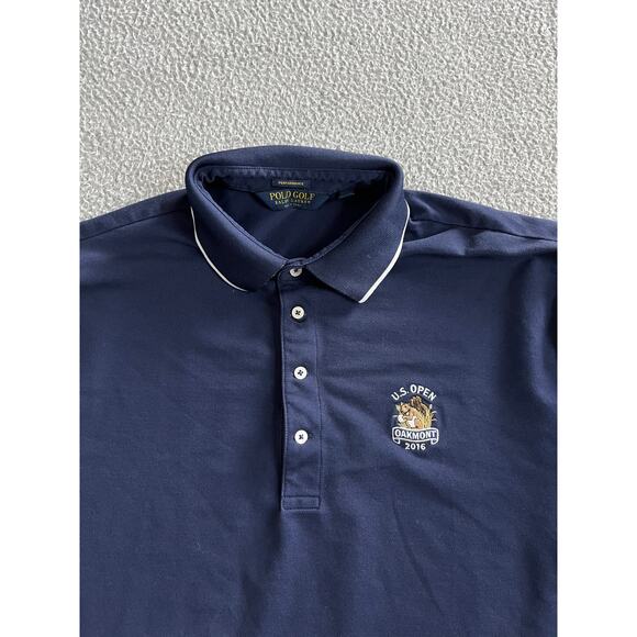Polo Golf Ralph Lauren Shirt XL Pony Logo Short Sleeve Oakmont Active Prep Navy - Picture 2 of 13